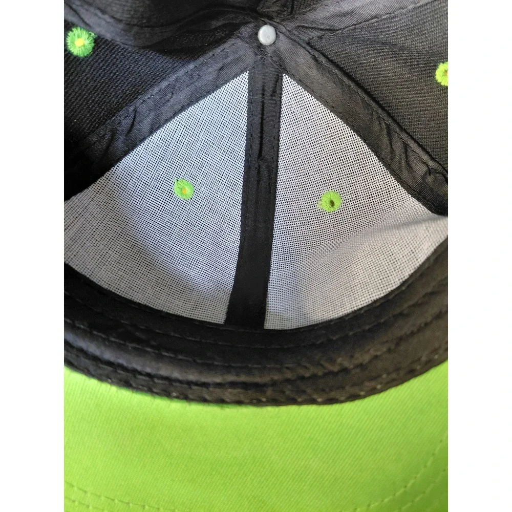 Jelly Time Kids Black Neon Green Snapback Baseball‎ Cap Hat